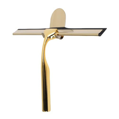 Stainless Steel Squeegee, All Purpose Shower Window Squeegee with Comfortable Non Slip Grip, for Glass Doors Tiles Windows Mirrors Home Commercial Automotive (Gold) - size: Gold