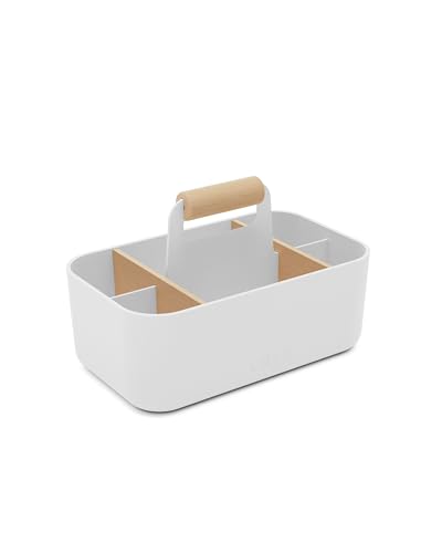 Lalo The Caddy - Modular Caddy Organizer with Handle and Removable Dividers - Portable Tote for Art Supplies, Diaper Storage, Bathroom - Coconut - color: Coconut