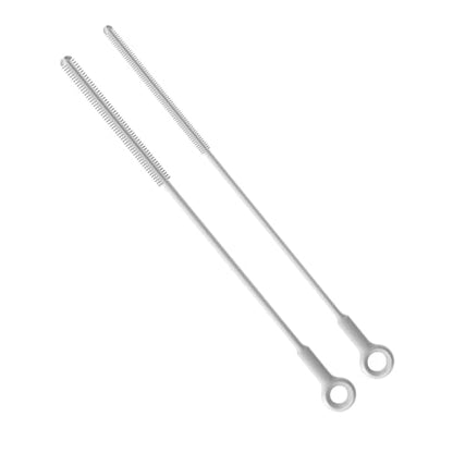 Reusable Silicone Straw Cleaner Brush Set, 2-Pack Extra Long Straw Cleaning Brush for Metal/Glass/Water Bottle/Drinking Straws, Flexible&Bendable Design, Dishwasher Safe, 6mm & 8mm Diameter - color: Light Grey