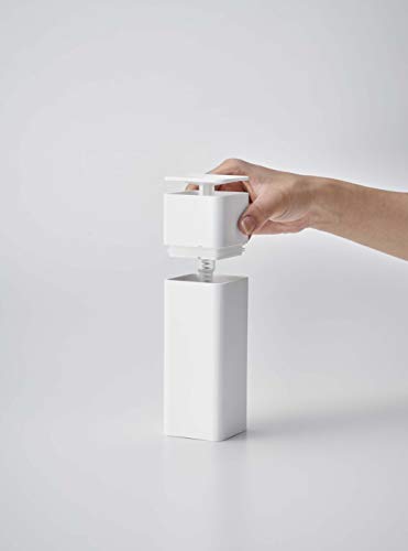 Yamazaki Home Tower One Handed Dispenser - Abs Plastic - 8.5 Fluid Oz., 250 Milliliters - color: White