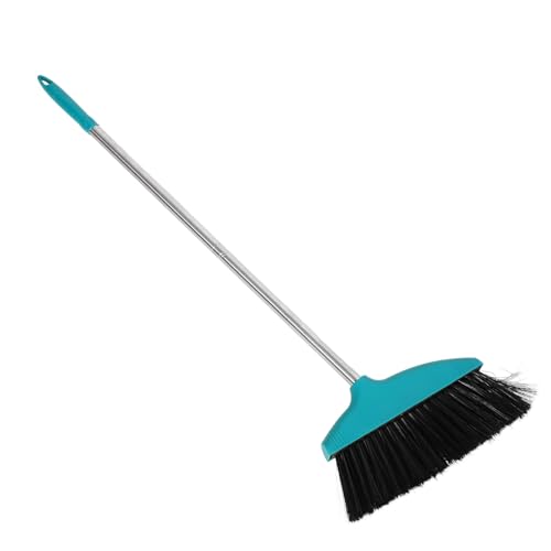 VANZACK Soft Bristle Angle Broom with Long Handle Indoor Floor Broom for Home Cleaning for Sweeping Hair and Dust in Kitchen Office and Patio