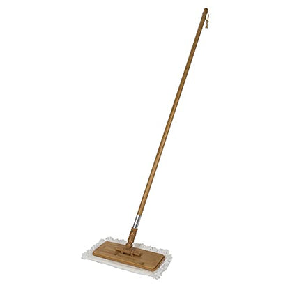 Harper Live.Love.Clean. Bamboo 2-in-1 Smooth Surface Wet/Dry Dust Mop with (2) Washable Pads for Cleaning Dust, Pet Hair & Fine Dry Dirt - style: Bamboo Wet/Dry Dust Mop