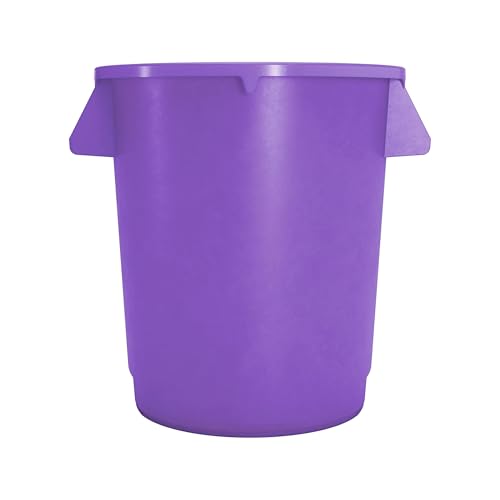 SPARTA Bronco Waste Container Trash Container, Round Trash Bin for Disposal, 10 Gallons, Purple - color: Purple, size: 10 Gallons, (Pack of 1)