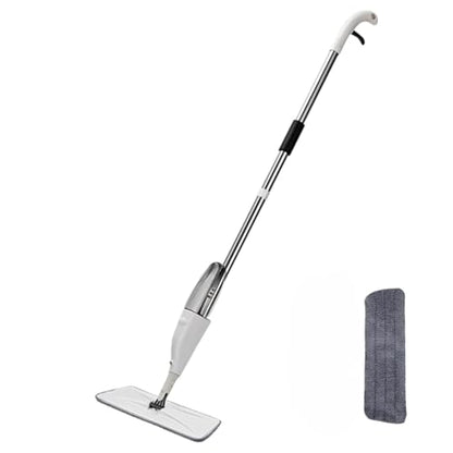 Flat Spray Mop for Floor Cleaning | 360 Degree Rotating Microfiber Floor Cleaner with Refillable 400ml Bottle | Washable Reusable Pad | Slim Design for Home, Kitchen, Tiles and Wooden Floors
