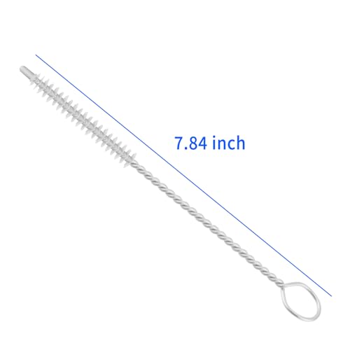 Flexible Drain Cleaning Brush (61" Long) for Drains, Bottles, Bathroom Sink, Bathtub, Shower, and Kitchen Sink, Heavy-Duty Double Ended Nylon with Elastic Hose, Includes 2 Tube Cleaning Brushes