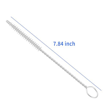 Flexible Drain Cleaning Brush (61" Long) for Drains, Bottles, Bathroom Sink, Bathtub, Shower, and Kitchen Sink, Heavy-Duty Double Ended Nylon with Elastic Hose, Includes 2 Tube Cleaning Brushes