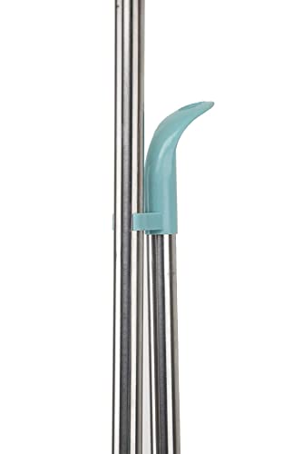 Broom and Dustpan Set for Home,Long Handle Broom with Upright Standing Dustpan,Broom and Dustpan Combo for Office Home Kitchen Lobby Floor Cleaning
