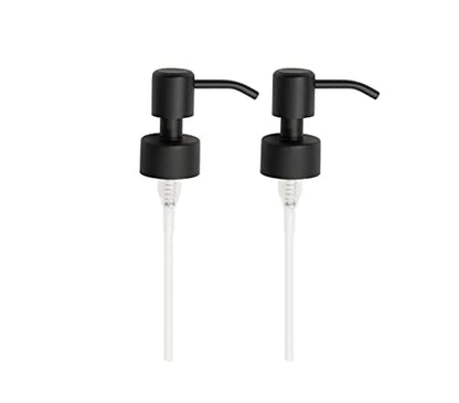 Kapitan Soap Dispenser Pump Replacement Head Black Spare Stainless Steel 28Mm Brushed Finish - size: 2 Pieces - Black