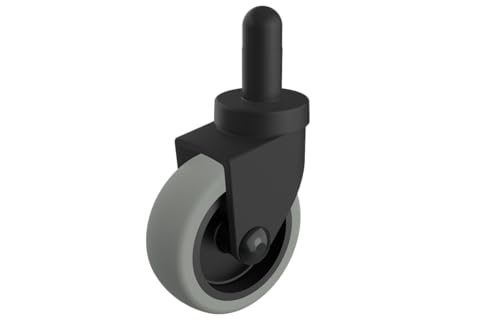 3 Inch Mop Bucket Replacement Casters Set of 4 Heavy Duty Non-Marking TPR Caster Wheels No Brake for Rubbermaid Mop Models 7570-l2,7571,7580,7581 Wavebrake(Black) - style: 3 Inch-19/32"x1-4/9"