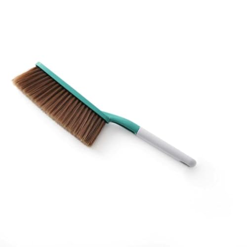 1 Pack 15" Hand Broom Brush,Soft Bristle Cleaning Brush,Crumb Debris Sweeping Brush,Dusting Brush,Comfort for Bed Car Couch Desk Sofa Furniture Clothes,Small Particles Hair Remover(Green) - color: Green
