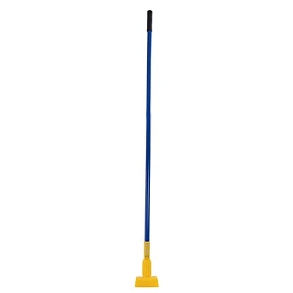 Matthew Cleaning Commercial Quick-Change Iron Mop Handle for Floor Cleaning Heavy Duty Mop Stick Replacement 60inch Jaw Clamp-Style Wet Mop Handle 6 Packs - color: Large Jaw Clamp - Blue