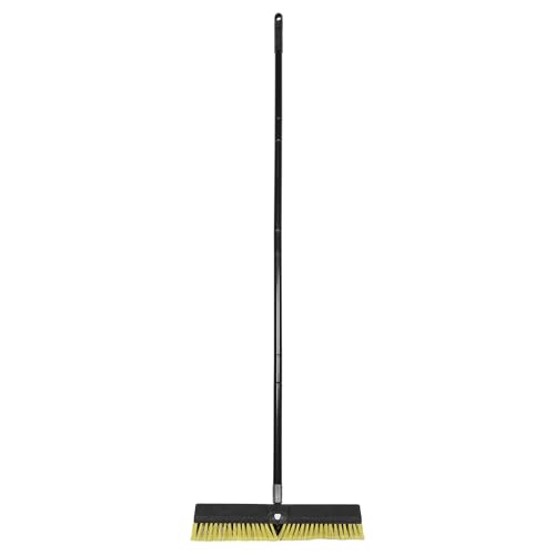 TOYANDONA Heavy Duty Outdoor Push Broom 80cm Aluminum Alloy Threaded Head Industrial Floor Brush for Patio Yard Sidewalk Cleaning