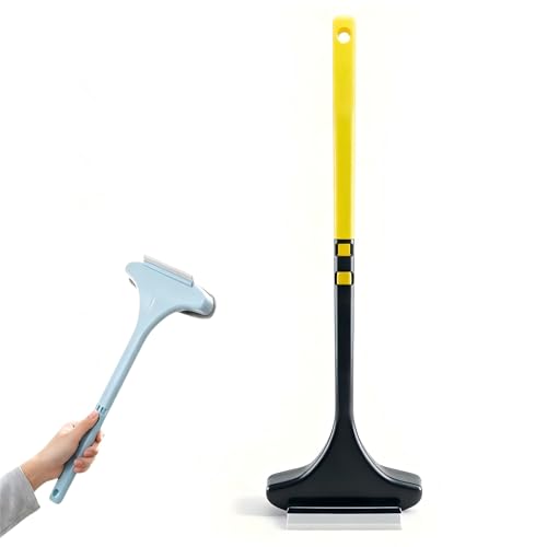 2 in 1 Window Squeegee Cleaner Tool, Multifunctional Window Screen Cleaner Brush with Squeegee, 2026 New Window Cleaning Brush with Detachable Handle, Double Sided Wet & Dry Dual Use (Yellow Green) - color: Yellow Green