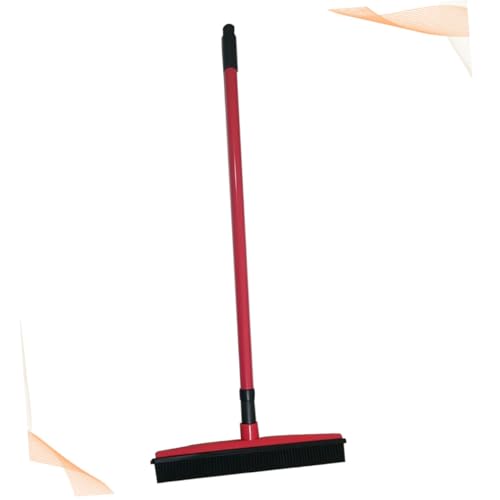 ORFOFE PET Hair Cleaning Broom Long Handle Rubber Floor Scraper for Dog Hair Removal Easy to Clean Dust Mop for Home and Windows