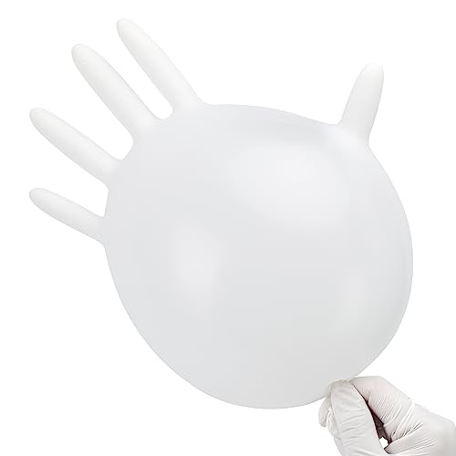 SwiftGrip Disposable Nitrile Exam Gloves, 3-mil, XL, Box of 100, White Nitrile Gloves Disposable Latex Free for Medical, Cleaning, Cooking & Esthetician, Food-Safe, Powder-Free, Non-Sterile - size: X-Large