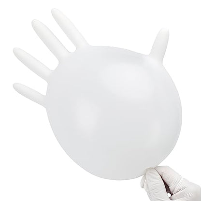 SwiftGrip Disposable Nitrile Exam Gloves, 3-mil, XL, Box of 100, White Nitrile Gloves Disposable Latex Free for Medical, Cleaning, Cooking & Esthetician, Food-Safe, Powder-Free, Non-Sterile - size: X-Large
