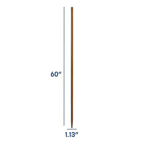 SPARTA Flo-Pac Tapered Mop Handle, Broom Handle with Wood Handle for Cleaning, 61.1 X 1.1 Inches, Tan, (Pack of 12)