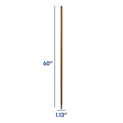 SPARTA Flo-Pac Tapered Mop Handle, Broom Handle with Wood Handle for Cleaning, 61.1 X 1.1 Inches, Tan, (Pack of 12)