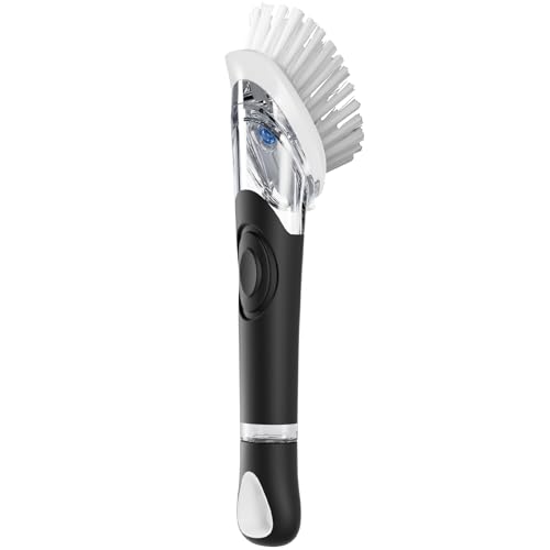 Soap Dispensing Dish Brush, Dish Scrub Brush with Soap Dispenser, Dish Soap Brush for Dishes, Pans, Sink, Pots - size: 1 Pack
