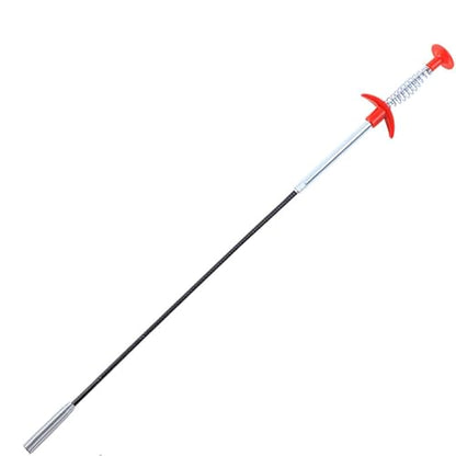 33.5 Inch Compact Drain Grabber Tool, Flexible 4-Claw Pickup Tool for Sink Drains, Small Items and Tight Spaces - style: 33.5 in.