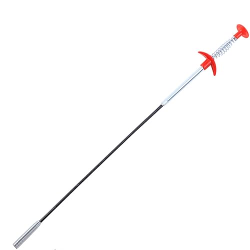 33.5 Inch Compact Drain Grabber Tool, Flexible 4-Claw Pickup Tool for Sink Drains, Small Items and Tight Spaces - style: 33.5 in.