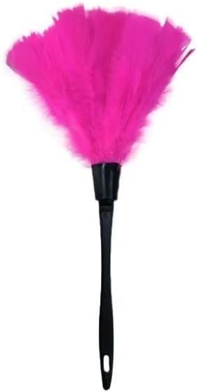 36cm Soft Microfiber Feather Duster, Anti-Static Mini Cleaning Brush, Reusable Dusting Tool for Home, Office, Furniture & Electronics (Pink)