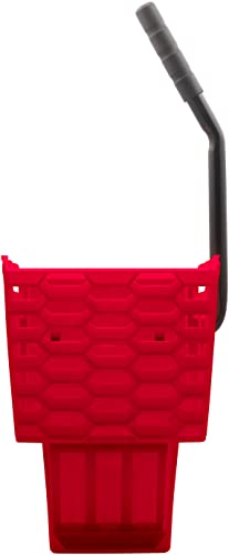 SPARTA OmniFit Mop Bucket System, Durable Mop Bucket, Side Press Wringer, and Soiled Water Insert, Floor Cleaning Essentials for Commercial and Home Use, 35 Qt Capacity, 1 Count, Red - color: Red