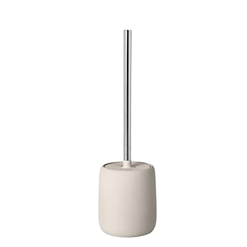 blomus Toilet Brush, Ceramic, Plastic, Silicone, H 39 cm, Ø 11 cm - color: Moonbeam