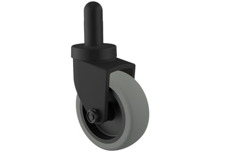 3 Inch Mop Bucket Replacement Casters Set of 4 Heavy Duty Non-Marking TPR Caster Wheels No Brake for Rubbermaid Mop Models 7570-l2,7571,7580,7581 Wavebrake(Black) - style: 3 Inch-19/32"x1-4/9"