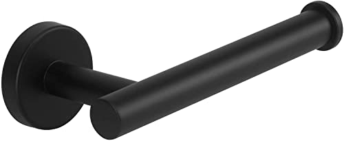 NearMoon Bathroom Toilet Paper Holder, Premium SUS304 Stainless Steel Rustproof Wall Mounted Toilet Roll Holder for Bathroom, Kitchen (1 Pack, Matte Black) - color: Matte Black