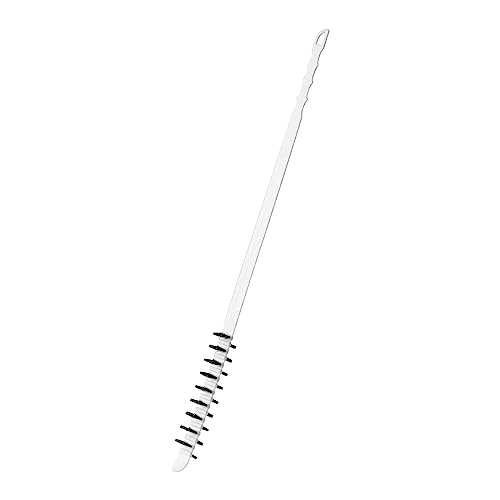 Dryer Vent Cleaner Brush Nylon Double Side Brush Long Flexible Refrigerator Coil Brush for Household Cleaning (White) - color: White