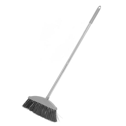 Uonlytech Outdoor Broom for Floor Cleaning with Long Handle, Heavy Duty Angle Broom in Nordic Gray, Plastic Sweeping Tool for Indoor and Outdoor Use