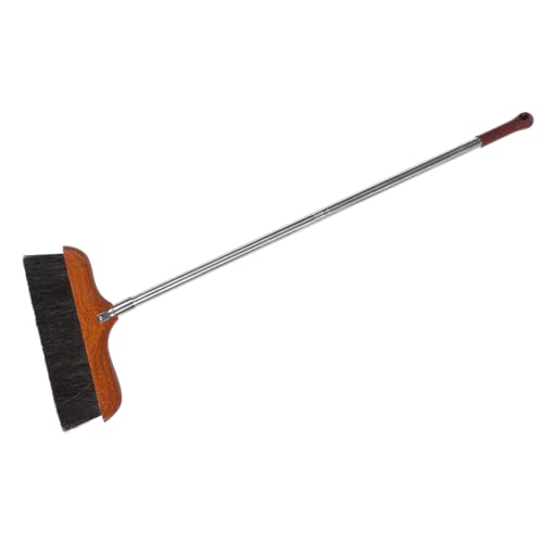 GALPADA Long Handle Soft Bristle Broom Stainless Steel Handle Sturdy Cleaning Tool for Home and Kitchen for Dust and PET Hair Removal