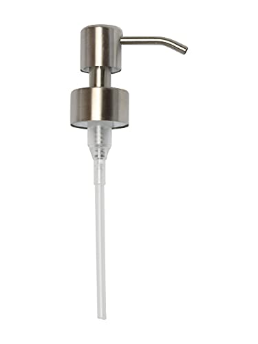 Kapitan Soap Dispenser Pump Head Replacement Spare for Standard 28/400 (26 mm - 28mm / 1.02 in-1.10 in) Neck Size, Stainless Steel Brushed Finish - size: 1 Piece - Nickel