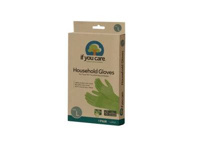 If You Care Latex Gloves,Large – – For Gardening,Dishwashing,Cleaning Kitchen and Bathroom-– 100% Cotton Lined,Reusable for Women and Men,Green,(Pack of 2) - size: 1 Count (Pack of 2)