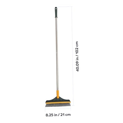 Dual-Sided Shower Floor Scrub Brush, Crevice Cleaning Brush for Bathroom Tile and Wall Corners, Upgraded Yellow-Green Floor Scrubber for Deep Shower and Toilet Cleaning