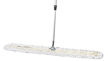 Commercial Dust Mop – 60 Inch Floor Sweeper for Hardwood, Reusable Cotton Mop Head, Extendable Handle, Dry Mop for Floor Cleaning & Janitorial Supplies - size: 60x5 Inch (Pack of 1)