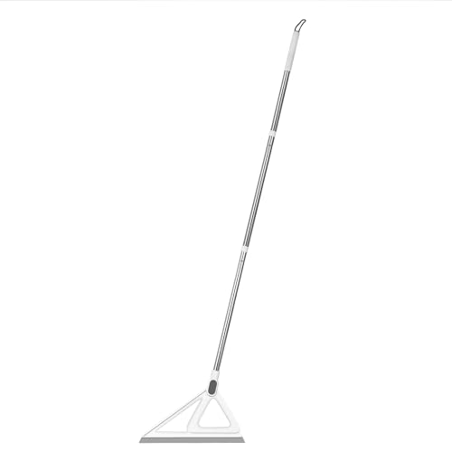 Multifunction Magic Broom, Squeegee Broom for Floor, Rubber Broom, Silicone Broom for Floor Cleaning, Magic Broom Sweeper for Living Room, Kitchen, Bathroom-Easy Dry The Glass (Grey) - color: Gray