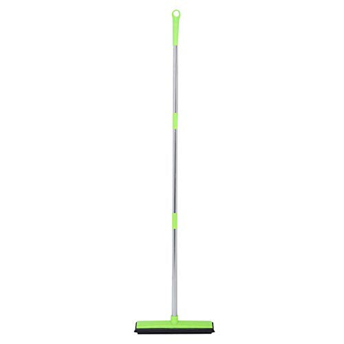 Carpet Rake for Pet Hair Removal, Multifunctional Telescopic Broom with Squeegee Edge, Home Cleaning Tool for Carpet Rug Floor Couch (Pink) - color: Green