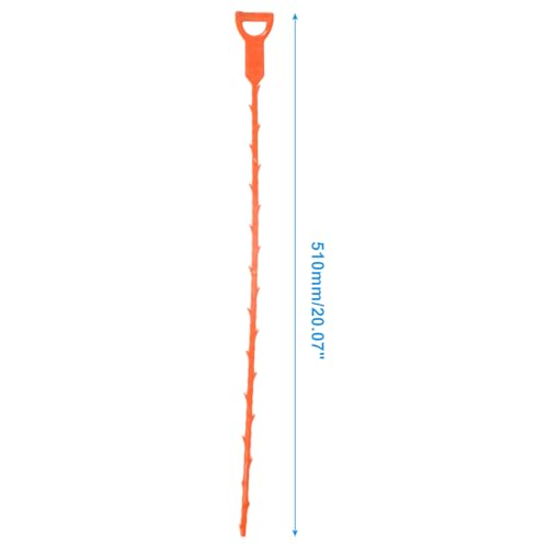 3 Pack 20 Inch Drain Clog Remover Snakes, Hair Cleaning Tool Effective Drain Snake Auger Tool for Sink, Shower, Bathtub, and Toilet(Orange) - color: Orange