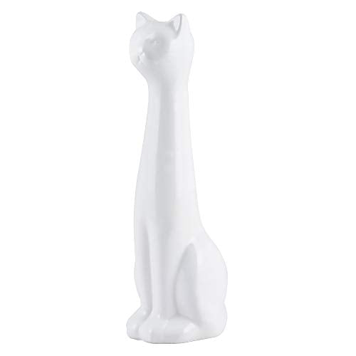 Allure Home Creation White Cat 2-Piece Toilet Brush Holder and Brush Set - color: White Cat