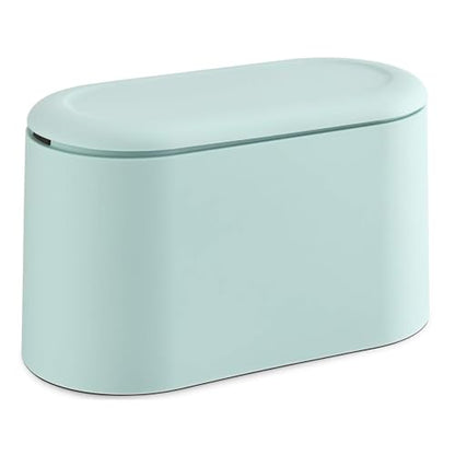 SUBEKYU 0.5 Gal Mini Countertop Trash Can with Lid for Desktop, Small Garbage Can for Office, Tiny Wastebasket, Plastic, Light Green - color: Light Green 0.4 Gal with Lid