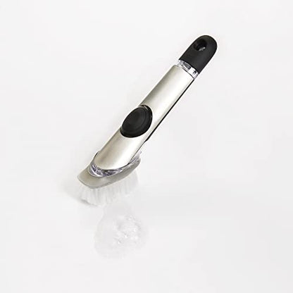 OXO Steel Soap Dispensing Dish Brush with 2 Dish Brush Refills