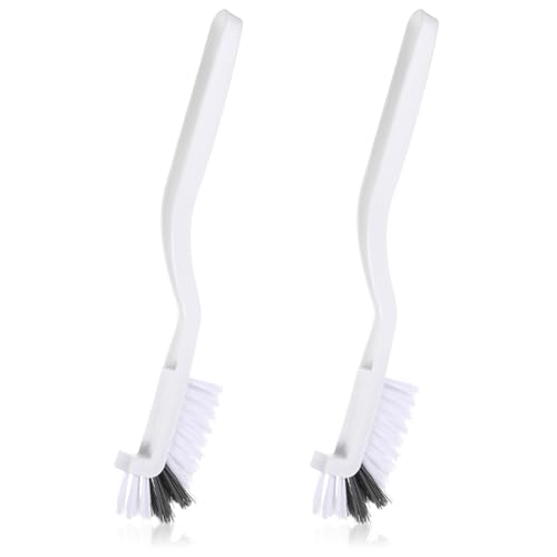 JJUNW 2Pcs Kitchen Scrub Brush, Angle Cleaning Brush, Right Angle Scrub Brush for Sink Household Dish Pot Pan Edge Corners, for Small Space Crevice Cleaning with Stiff Bristles (2)