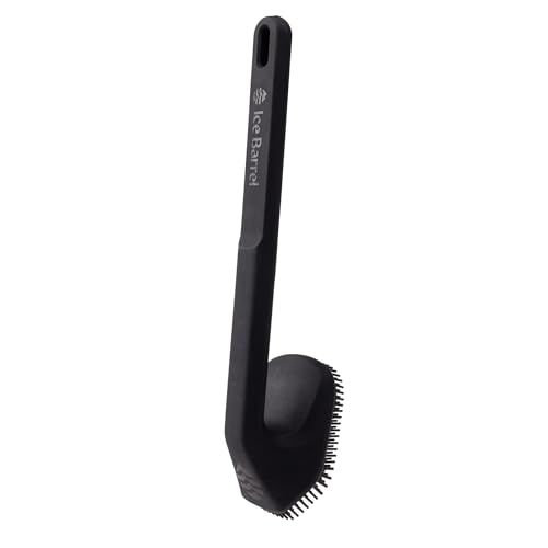Scrub Brush by Ice Barrel - Non-Scratch, Long Handle Cleaning Scrub Brush for Kitchen and Bathroom - 100% Silicone