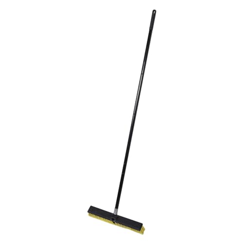 Ciieeo Outdoor Floor Scrub Brush 80cm Aluminum Alloy Handle Patio Deck Sweeper Broom for Driveway Sidewalk Garage Cleaning