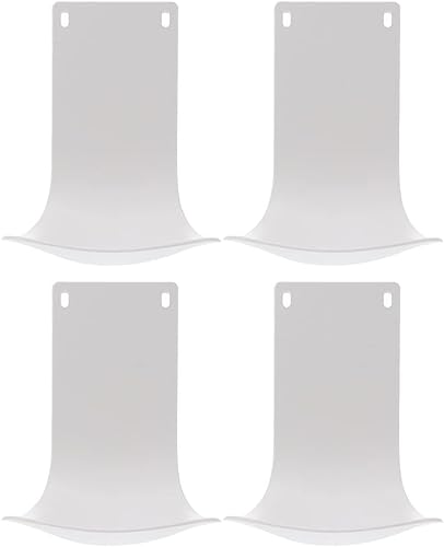 YARNOW 4PCS Dispenser Drip Tray - Wall Mounted Laundry Detergent Catcher - Cup Liquid Dispenser Holder for Kitchen Sink, Bathroom & Laundry Room Use - Easy Installation and Cleaning, White
