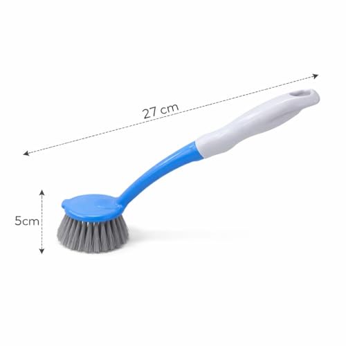 Dish Kitchen Sink Cleaning Brush | Tough Bristle Scrubber with Comfortable Grip | Bathroom Tile & Utensil Cleaner | Multipurpose Household Cleaning Tool | Pack of 2 - style: Long Handle Sink Brush Pack of 2