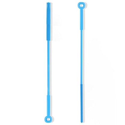 XANGNIER Silicone Straw Cleaner Brush,2 Pcs Reusable Extra Long Straw Cleaner Brush for Cleaning Plastic Metal Stainless Steel Glass Boba Clear Smoothie Travel Drinking Straws,Straw Cover - size: 2 pack