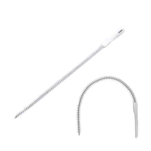 SagaSave 2 Pcs Sewer Drain Brush Bendable Long Pipe Cleaners Flexible Cleaning Tool Reusable Spiral Cleaning Brush for Tube, Kitchen, Pipes, Dishwasher, Drains (45cm)